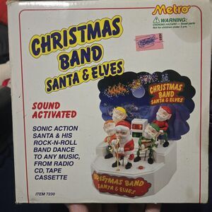 Metro Christmas Band Santa & Elves Vintage Sound Activated Item 7230 Tested Rare